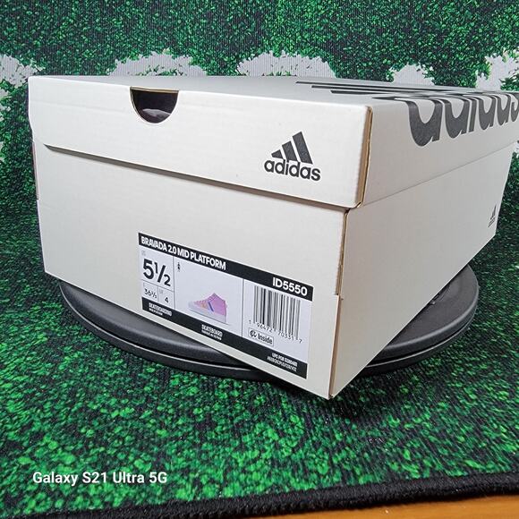 adidas Bravada 2.0 Platform Mid Sneaker, Bliss Lilac/Semi Green Spark Sz 5.5